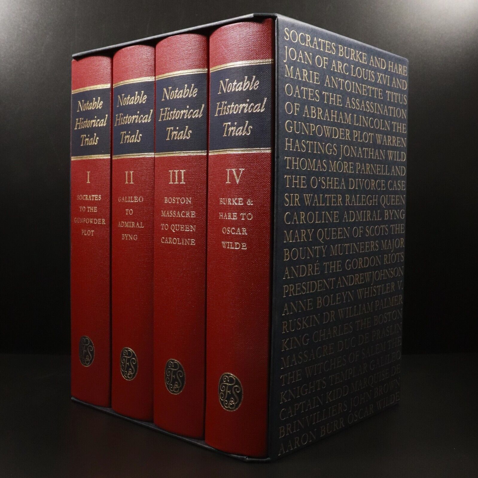 1999 4vol Notable Historical Trials Folio Society History Book Set Illustrated