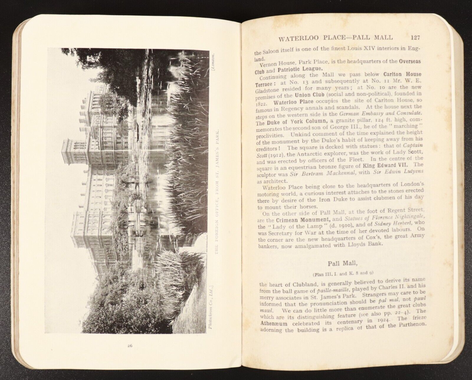 1932 Guide To London: Ward Lock & Co Antique Travel Guide Book w/Maps