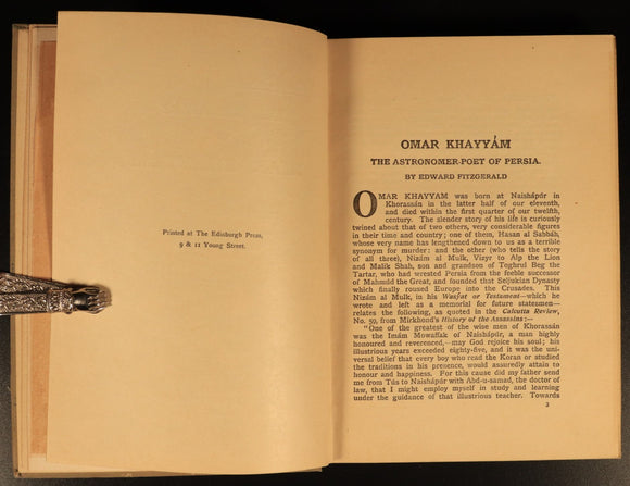 1907 Rubaiyat Of Omar Khayyam Antique Photogravure Series Philosophy Book