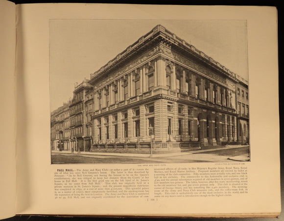 1896 Round London Album Of Photographs Antique British History Book G. Newnes