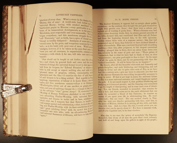 1885 Latter Day Pamphlets & Kings Of Norway Antique History Book Thomas Carlyle