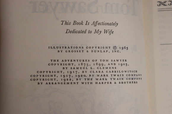 1963 Tom Sawyer & Huckleberry Finn by Mark Twain 2 in 1 Vintage Fiction Book