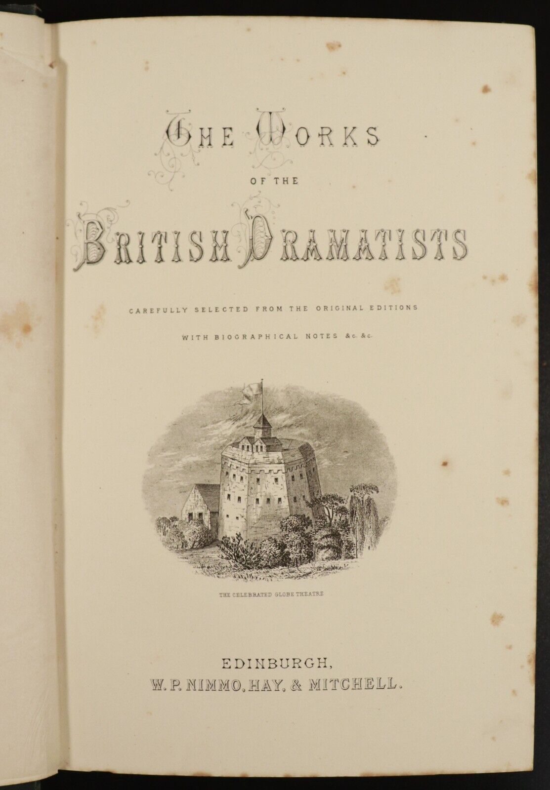 1887 The Works Of The British Dramatists Antique British History Book