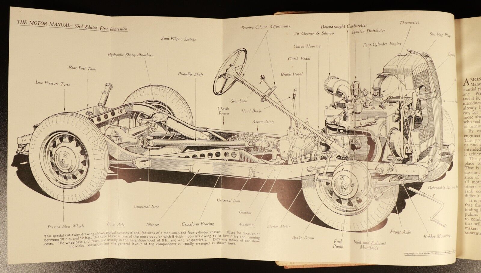 1948 The Motor Manual 33rd Edition Antique Automotive Book Temple Press