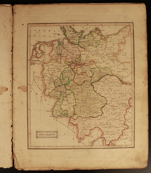 1828 Ewing's New General Atlas Antique Book 27 Maps Oliver & Boyd Edinburgh