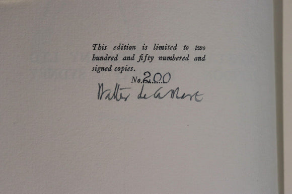 1924 Peacock Pie: Walter De La Mare Limited Ed. Signed by Author Literature Book