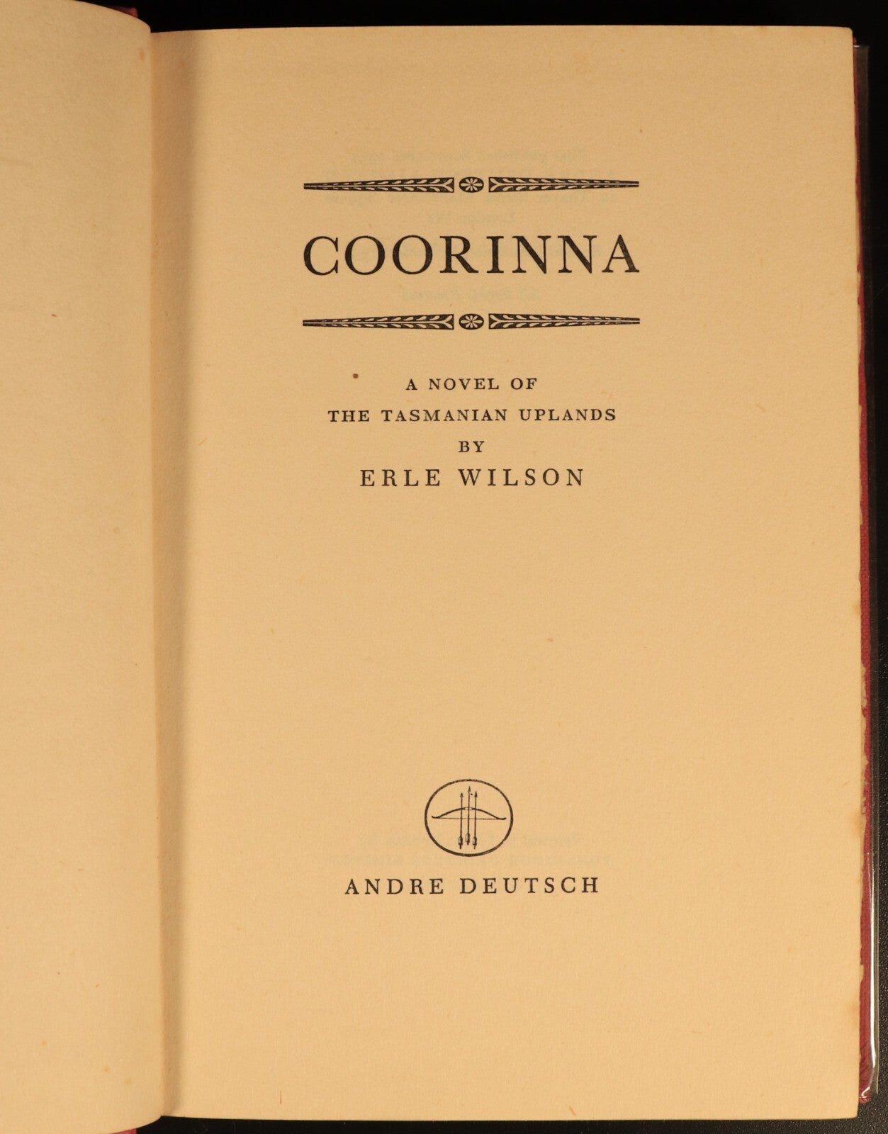 1953 Coorinna by Erle Wilson Vintage Australian Fiction Book Tasmanian Uplands