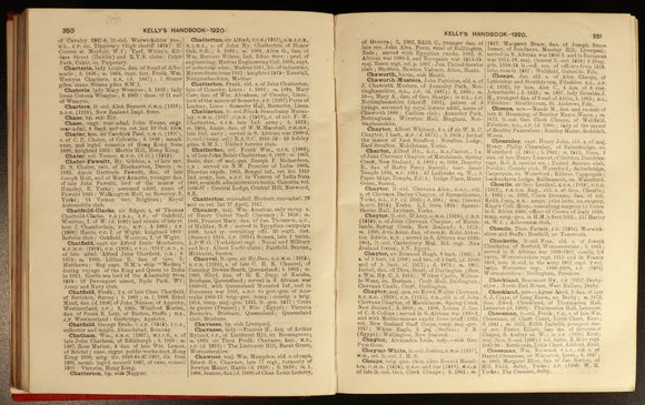 1920 Kellys Handbook Titled Landed Official Classes Antique British History Book