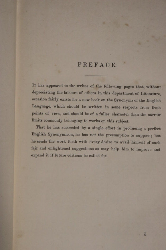 1871 Synonyms Discriminated by CJ Smith 1st Ed Antique English Language Book