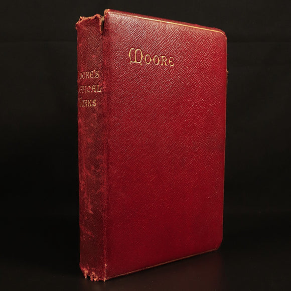 c1905 The Poetical Works Of Thomas Moore Illustrated Antique Irish Poetry Book