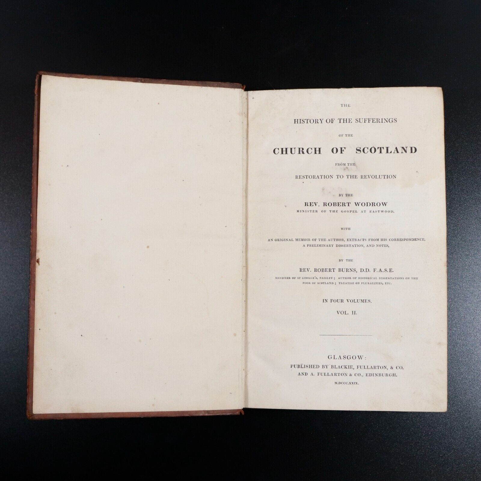 1829 2vol Sufferings Of The Church Of Scotland Antiquarian Books Rev. R. Wodrow