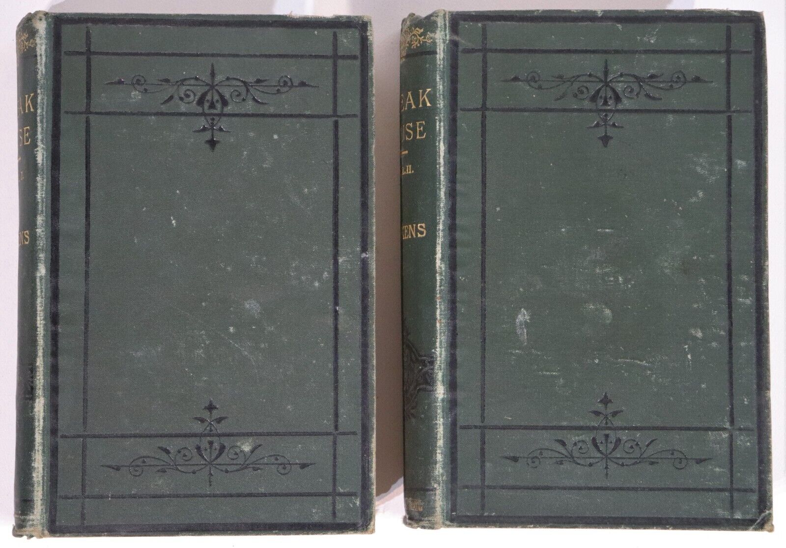 c1879 2vol Bleak House by Charles Dickens Antique British Fiction Book Set