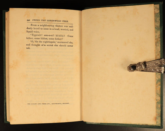 c1930 Under The Greenwood Tree by Thomas Hardy Antique Fiction Book Leather