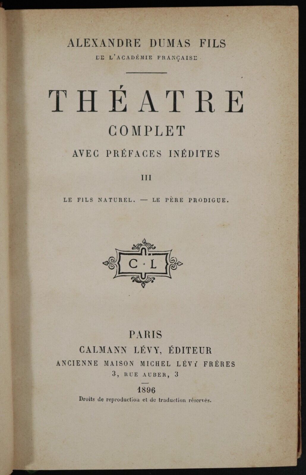 1896 7vol Alexandre Dumas Fils Theatre Complet Prefaces Inedites Antique Books