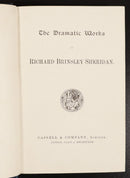 c1900 Dramatic Works Of Richard Brinsley Sheridan Antique Drama Theatre Book-2