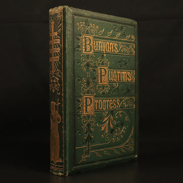 c1880 The Pilgrim's Progress by John Bunyan Antique Illustrated Christian Book