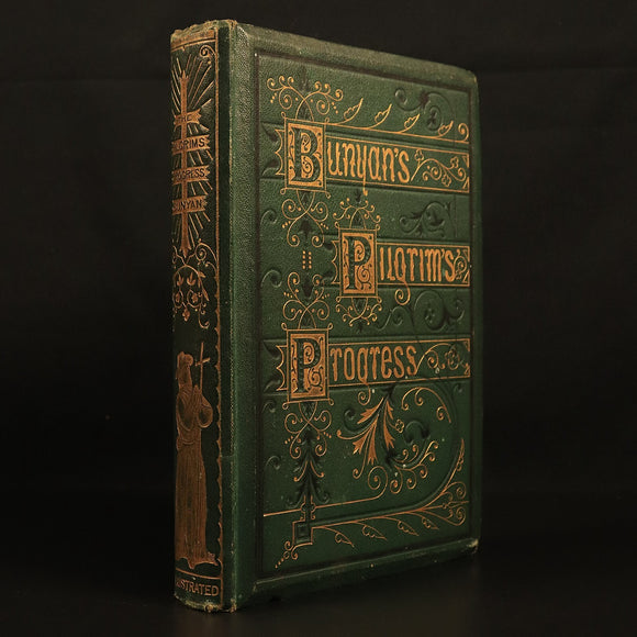 c1880 The Pilgrim's Progress by John Bunyan Antique Illustrated Christian Book