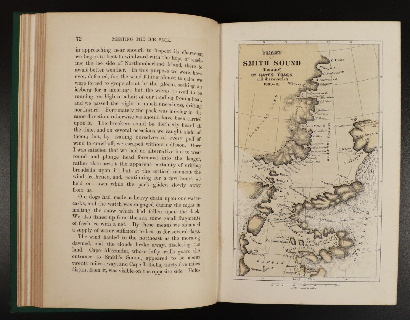 1867 The Open Polar Sea by Dr I.I. Hayes Antiquarian North Pole Exploration Book