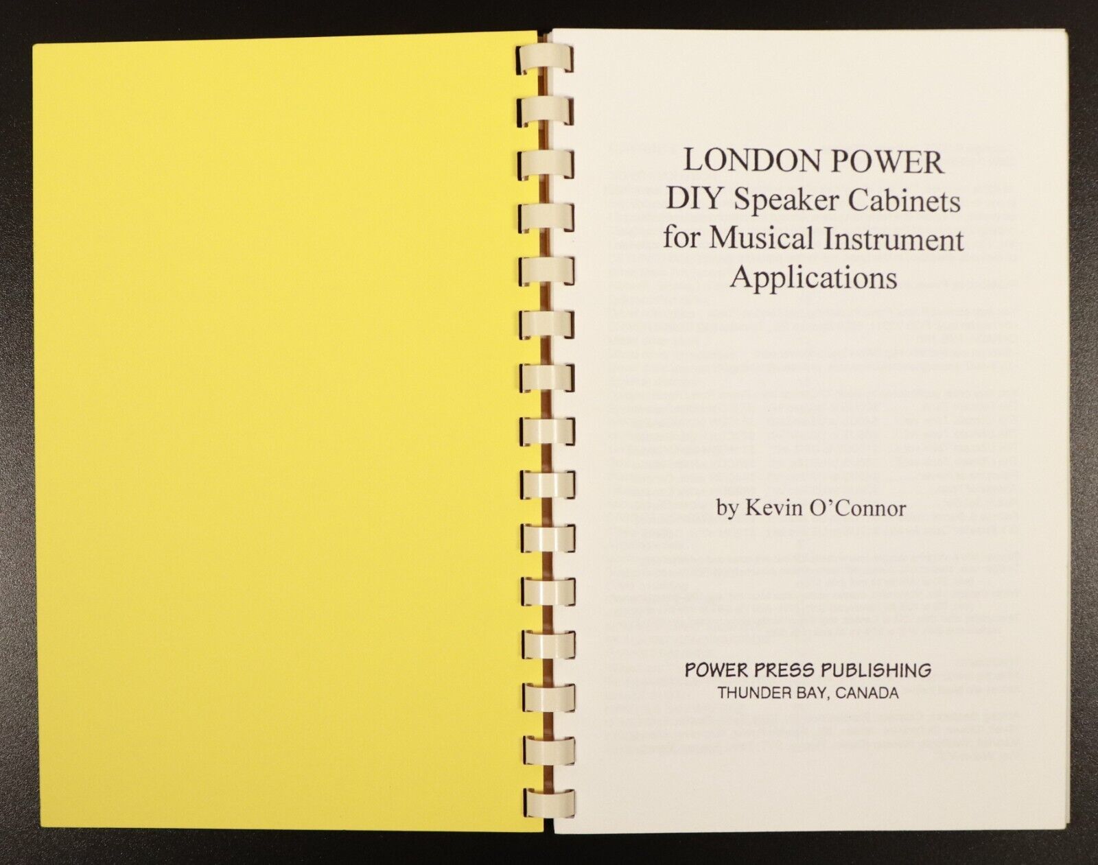 2001 London Power DIY Speaker Cabinets by Kevin O'Connor Music Instrument Book