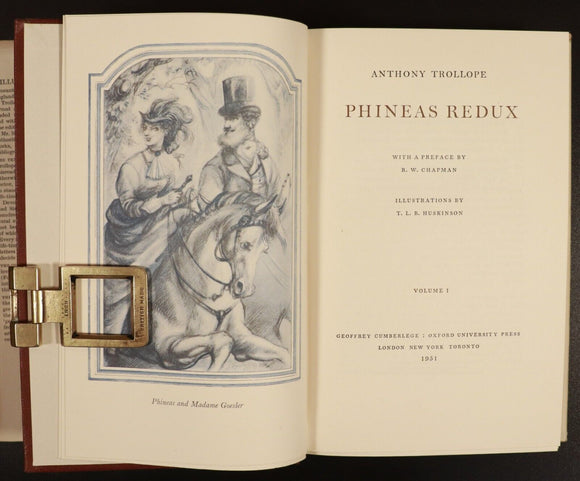 1951 2vol Phineas Redux by Anthony Trollope British Fiction Novel Book Set