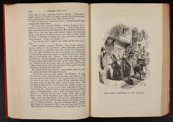 c1920 Dombey & Son by Charles Dickens Antique British Fiction Book Fireside