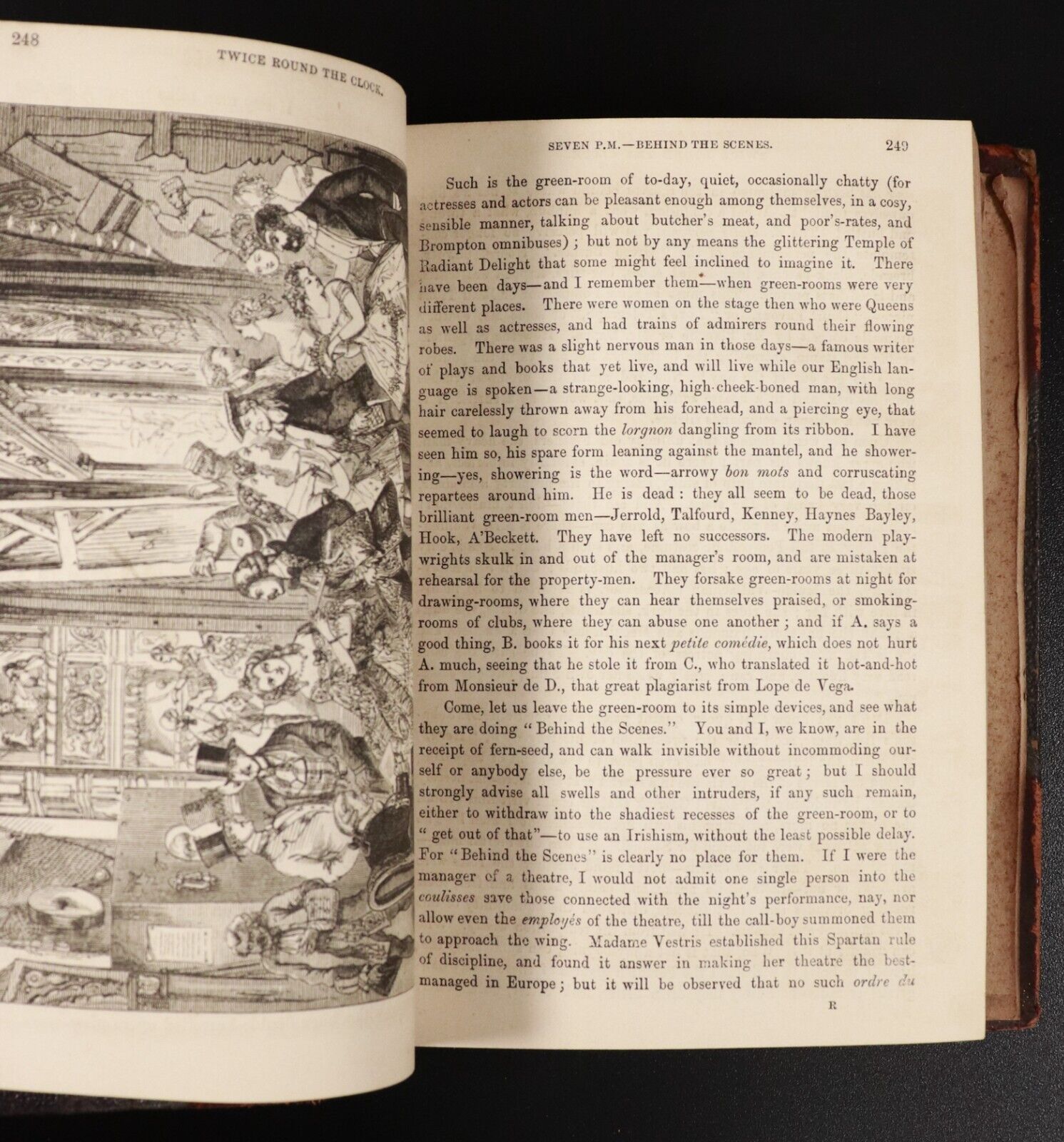 c1872 Twice Round The Clock George Augustus Sala Antique History Books Scarce