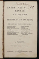 1863 Every Man's Own Lawyer by A. Barrister Antiquarian Legal Reference Book-6