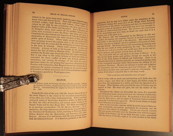 c1920 Macaulay's Essays On English History Antique British History Book