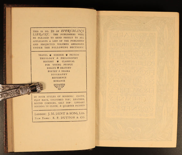 1919 Cloister & The Hearth by Charles Reade Antique Fiction Book Everyman's