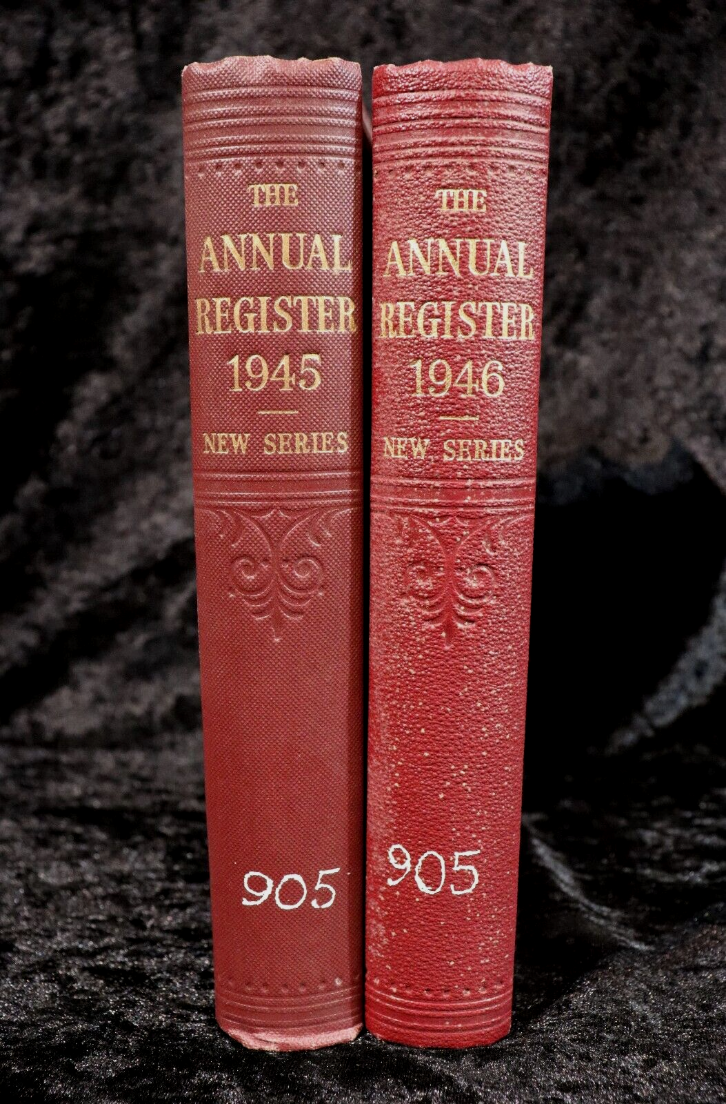 c1945 2vol The Annual Register For Years 1945 & 1946 British World History Books