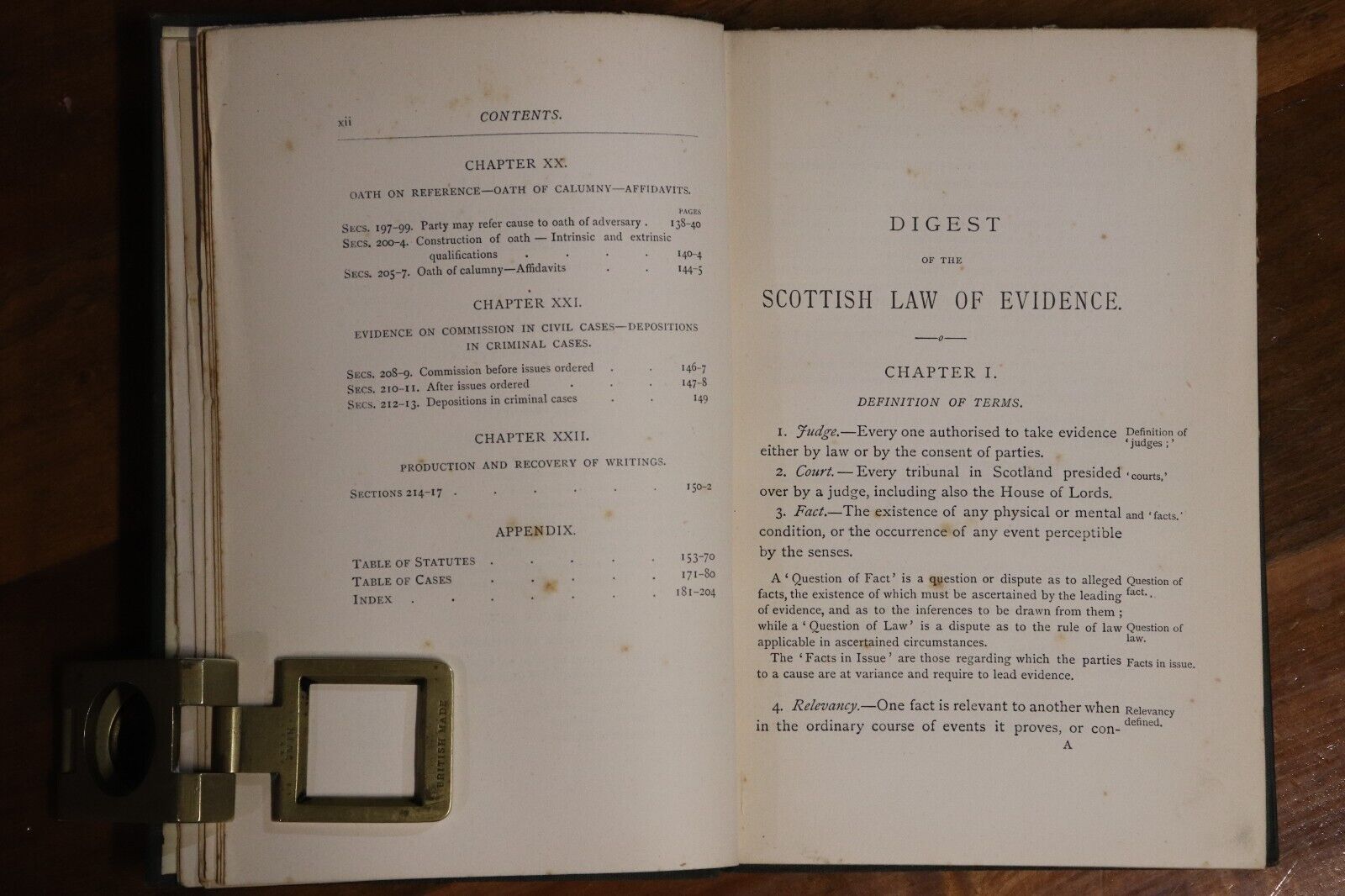 1882 Digest Of The Scottish Law Of Evidence Antique Scottish History Book 1st Ed