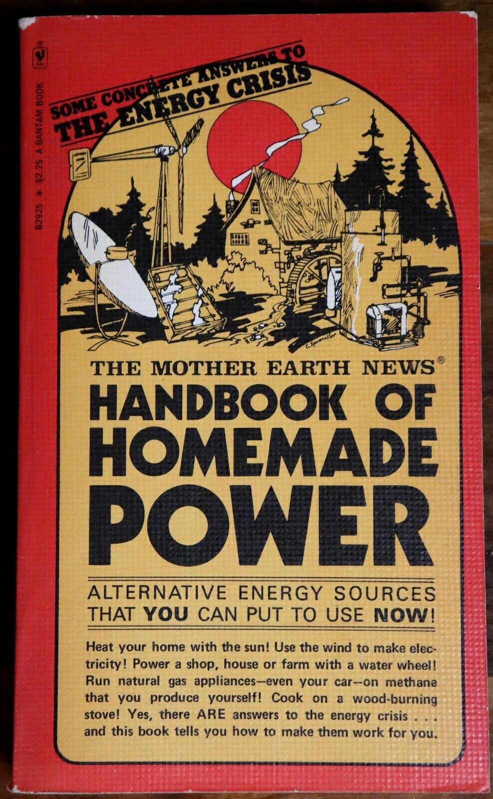 1974 Handbook Of Homemade Power Vintage Climate Change Energy Crisis Book