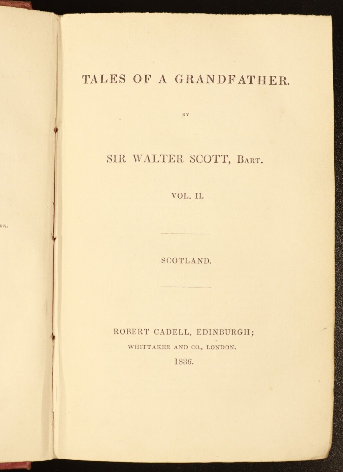 1836 5vol Prose Works Of Walter Scott Tales Of A Grandfather Antiquarian Books