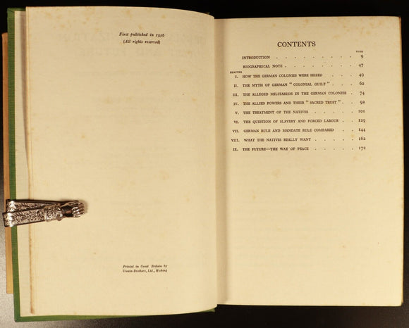 1926 German Colonization Past & Future by Dr Heinrich Schnee German History Book