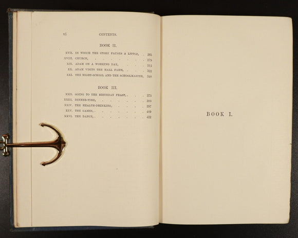 c1895 2vol Works Of George Eliot - Adam Bede Classic Literature Fiction Book Set
