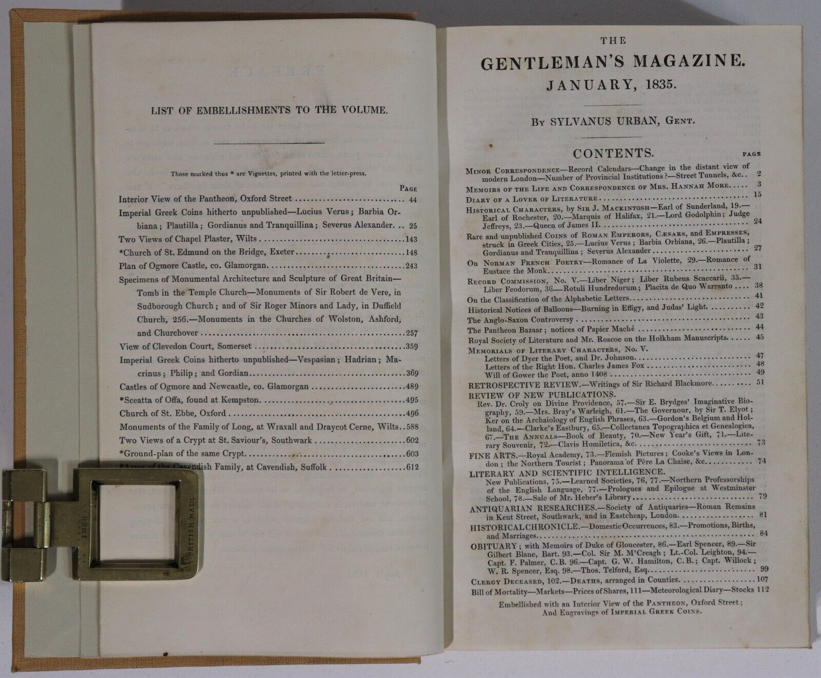 The Gentleman's Magazine - 1834 to 1837 - 6 Vol Antiquarian History Book Set