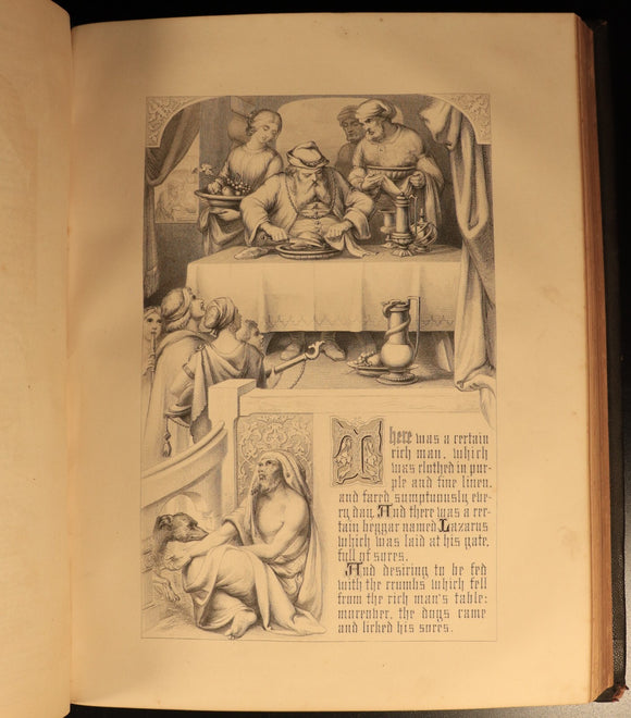 c1880 Self Interpreting Family Bible Rev John Brown Antiquarian Leather Bible