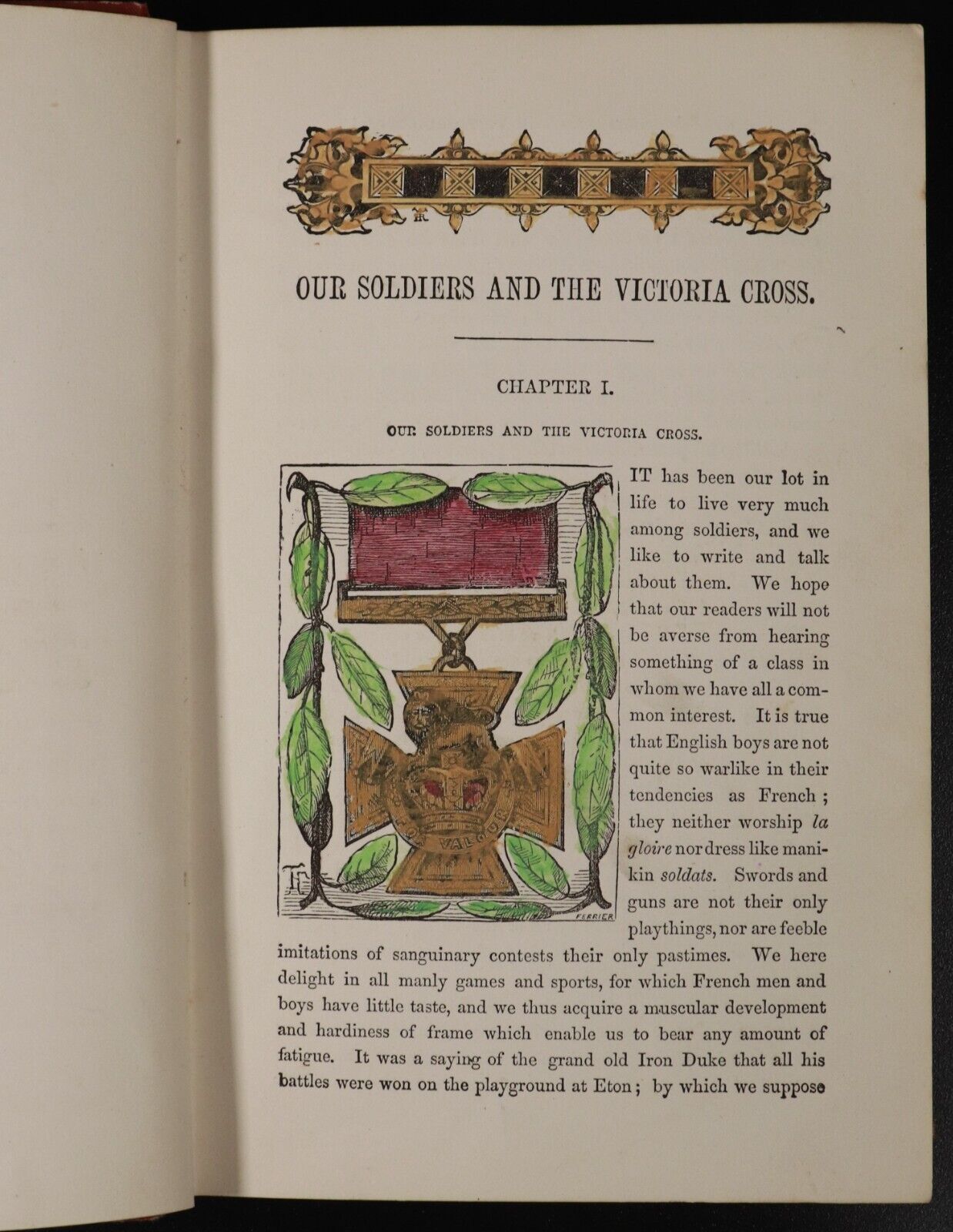 c1880 Brave British Soldiers & The Victoria Cross Antique Children's Book