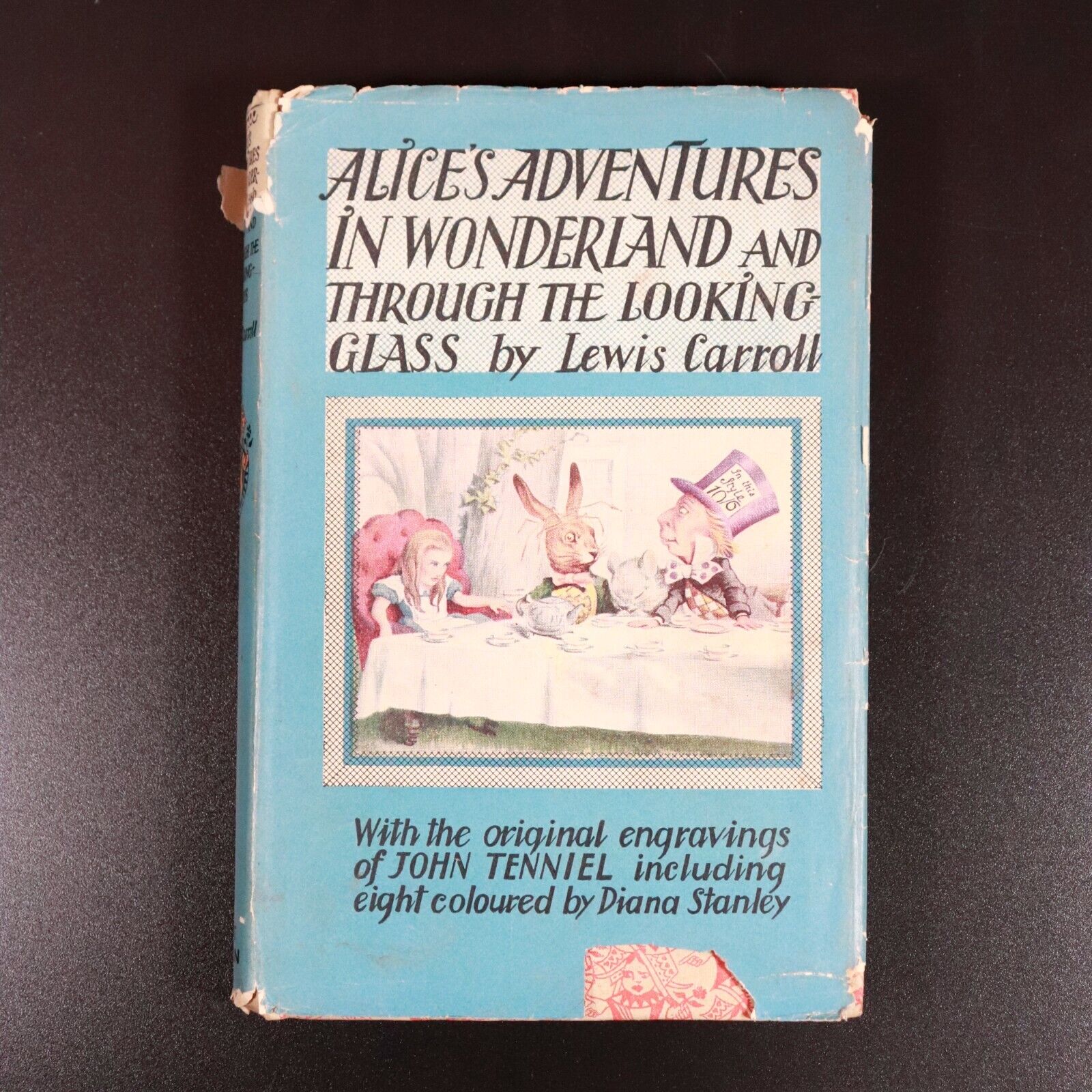 1954 Alice's Adventures In Wonderland L. Carroll Antique Fiction Book J. Tenniel