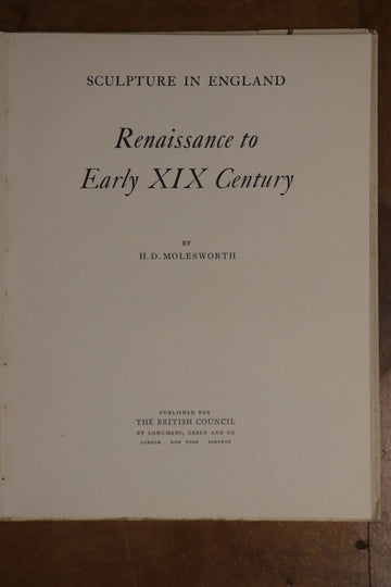 1951 Sculpture In England: Renaissance To Early XIX Century Art History Book - 0