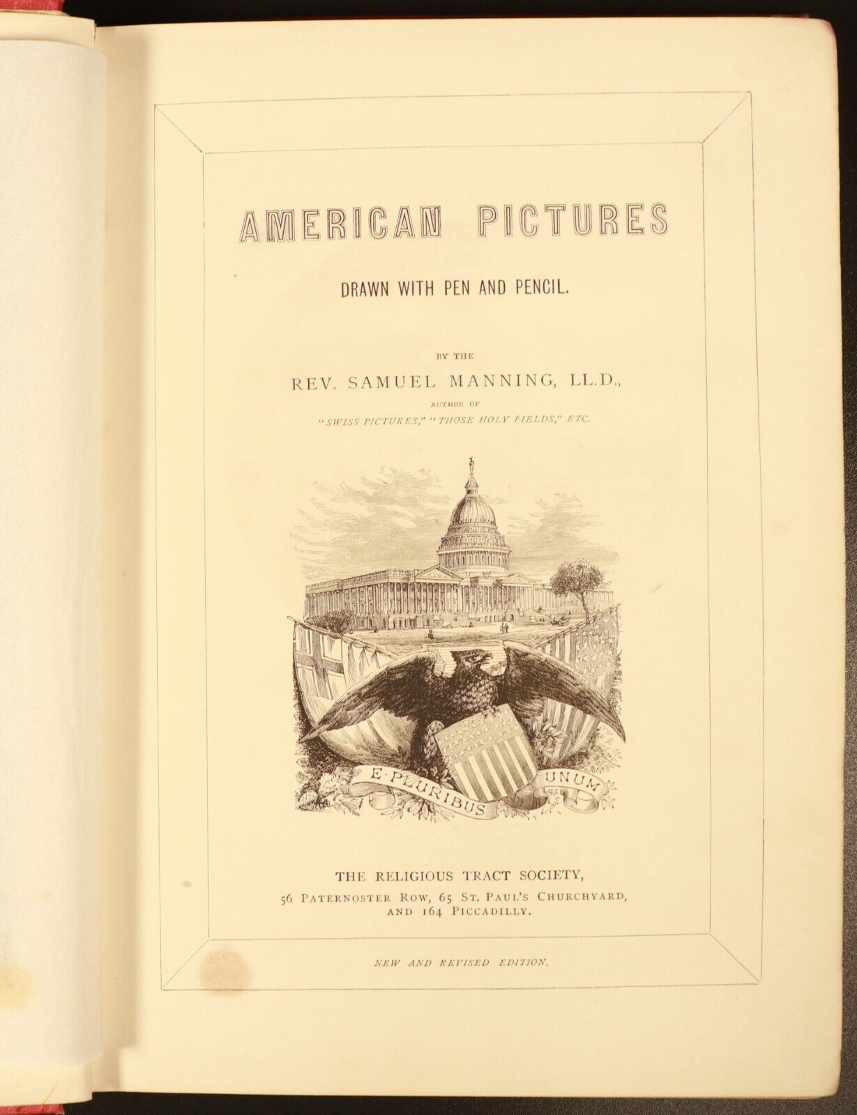 c1885 American Pictures In Pen & Pencil Antique Picturesque Book Samuel Manning