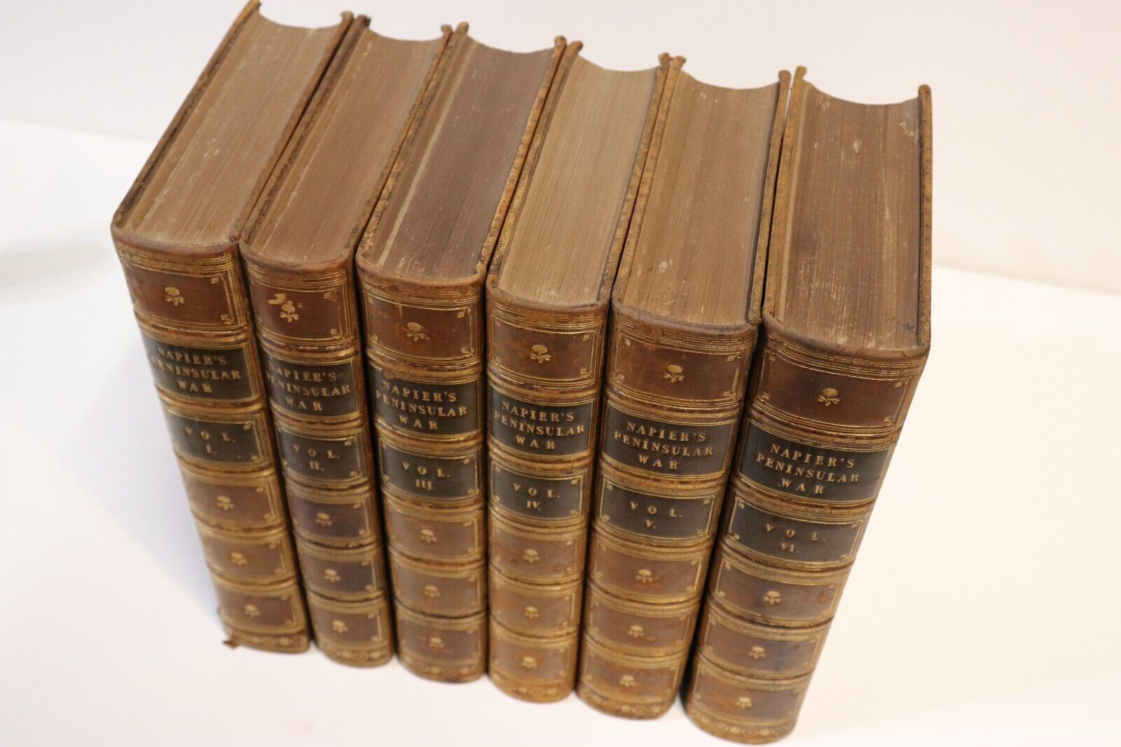 1835 6vol Napier's History Of The War In The Peninsula Military Book Set - 0