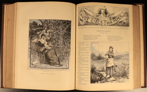 The Girls Own Annual 1882 Antique British Illustrated Girls Book Volume 3