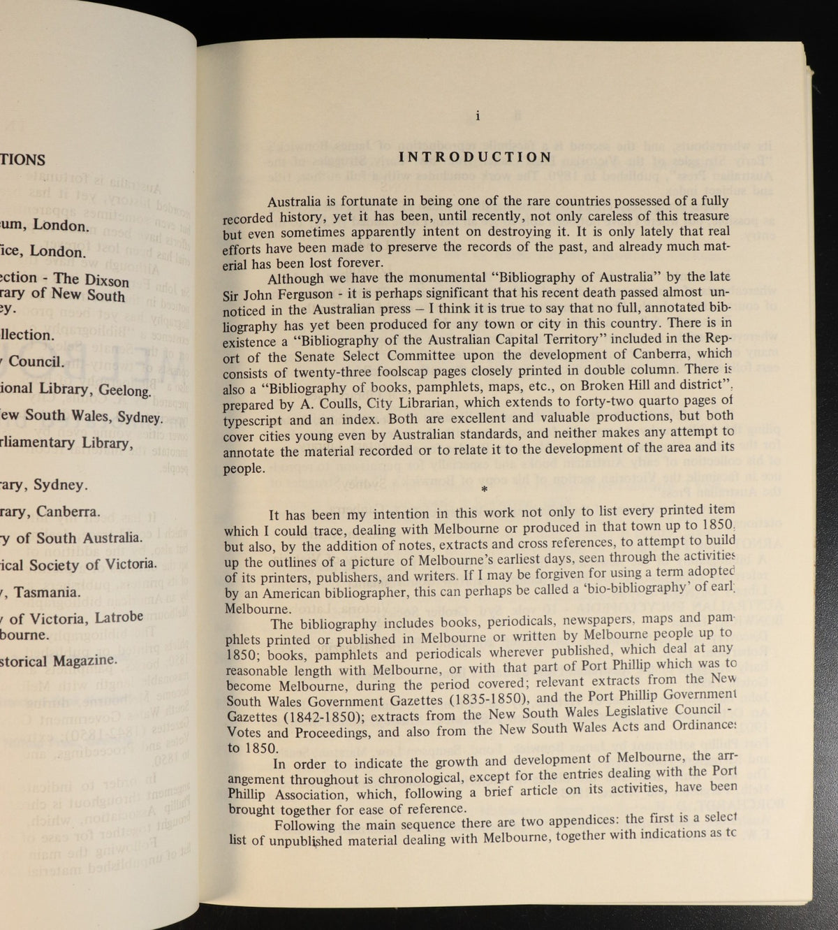 1970 Melbourne: Annotated Bibliography to 1850 Vintage Australian Hist ...