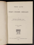 1886 2vol The Life Of Percy Bysshe Shelley by E. Dowden Antique History Book Set-4