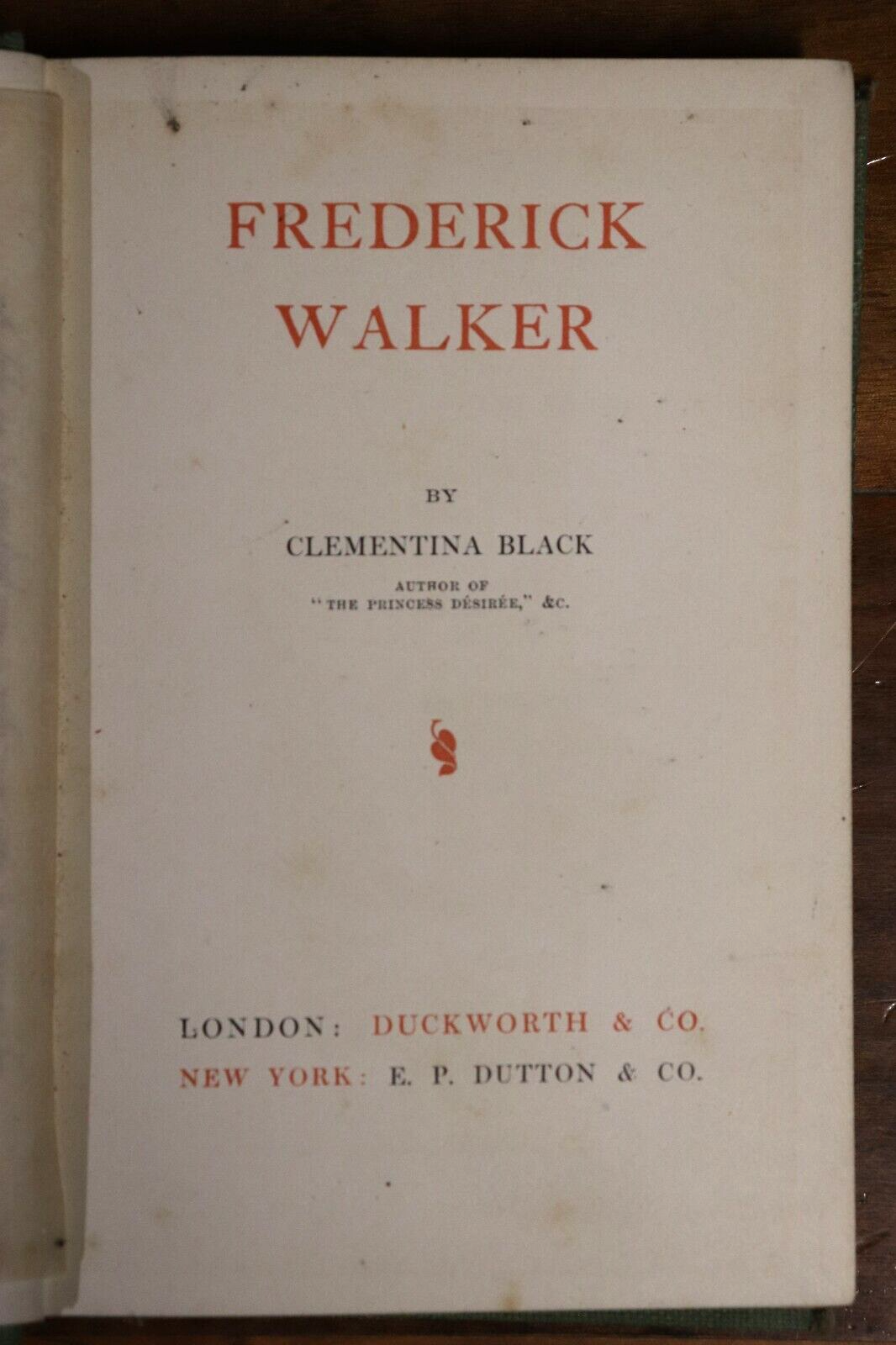 c1900 Fred Walker by Clementina Black Antique British Marxist Fiction Book