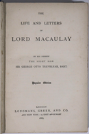 1889 The Life & Letters Of Lord Macaulay Antique British History Book-3