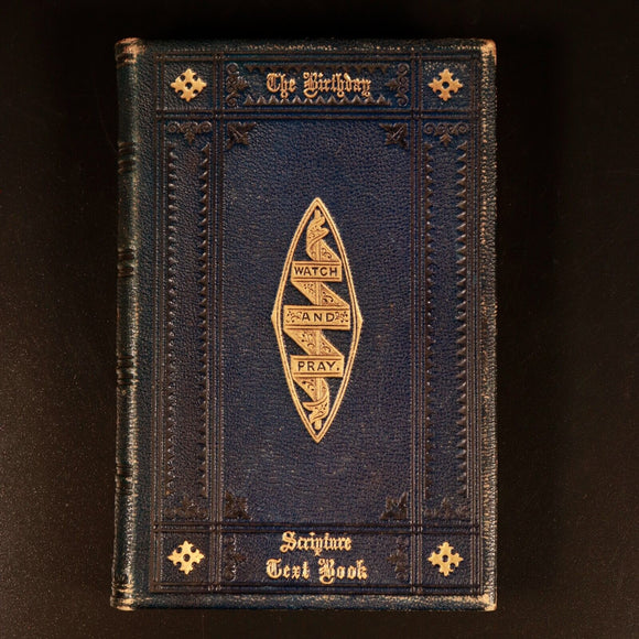 c1880 The Birthday Scripture Text Book Antiquarian Religious Reference Book