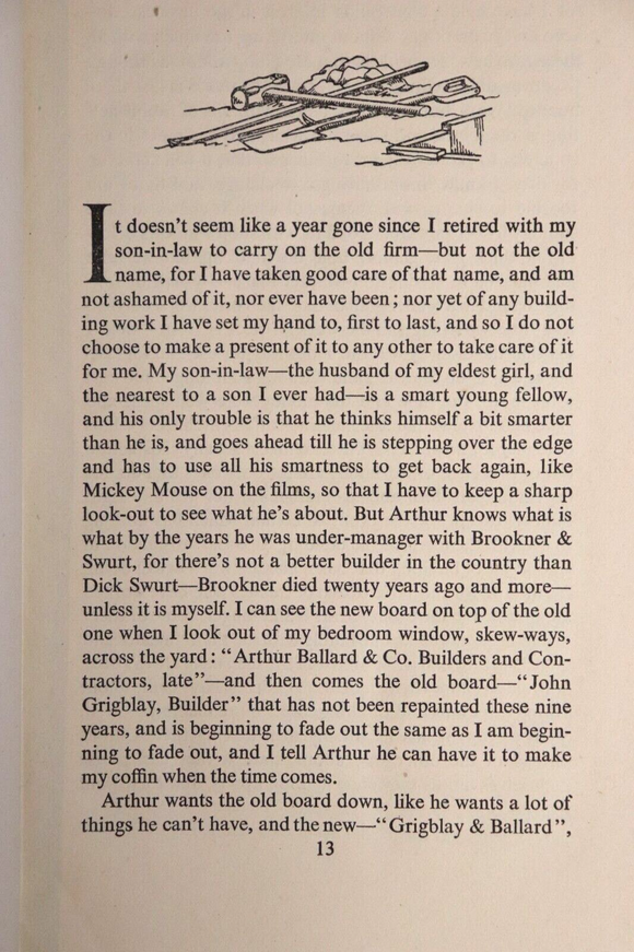 1942 Grig by HB Creswell 1st Edition Antique Architect Fiction Book