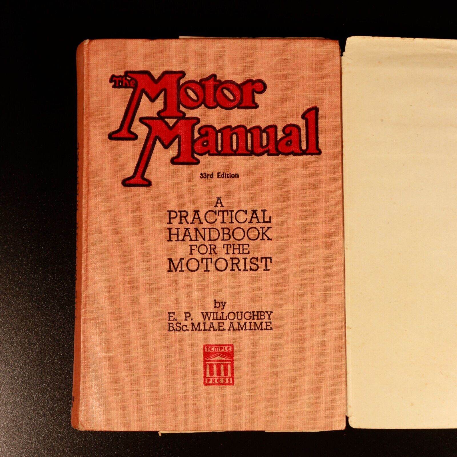 1948 The Motor Manual 33rd Edition Antique Automotive Book Temple Press